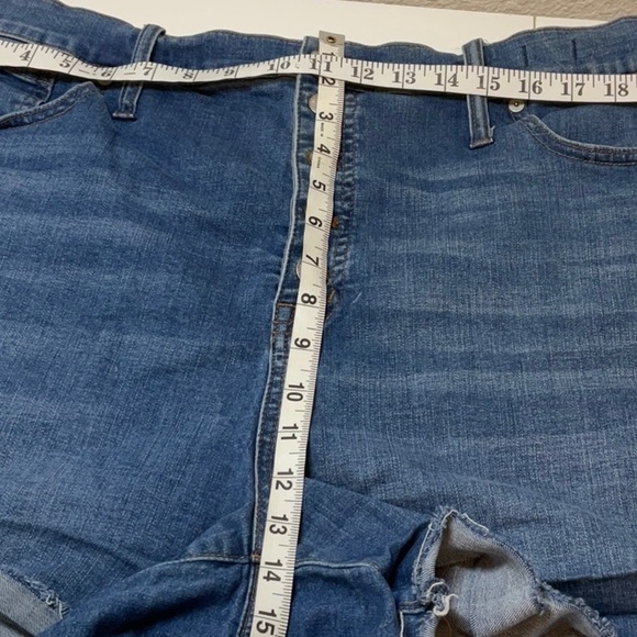 Madewell High Rise Button Front Fly Denim Shorts Raw Hem 35/20 - Picture 4 of 10